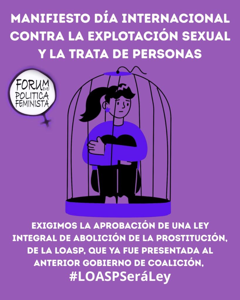 Manifiesto Día Internacional contra la Explotación Sexual y la Trata de Personas