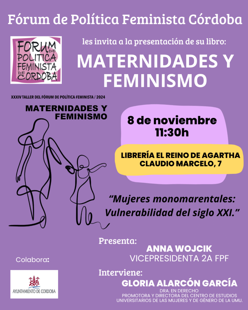 Presentación XXXIV Taller Fórum de Política Feminista MATERNIDADES Y FEMINISMO